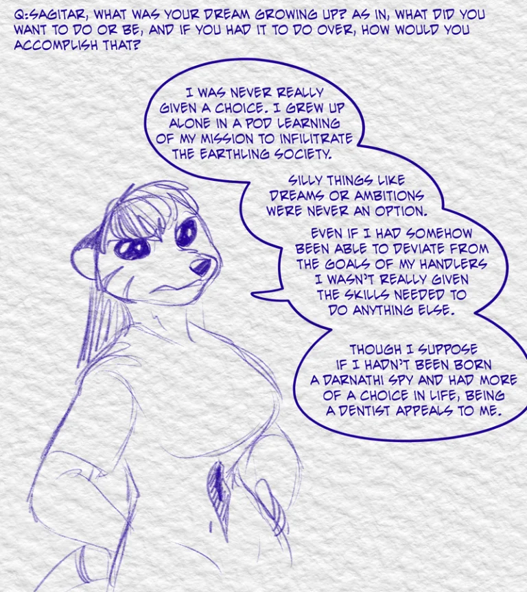 Ask the Cast #21 (2024) — Art by Foxena
