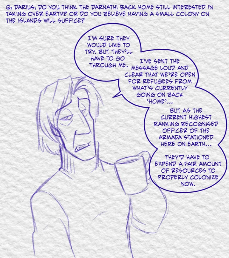Ask the Cast #44 (2024) — Art by Foxena