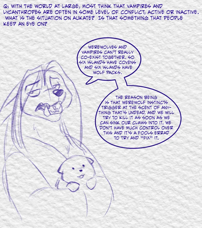 Ask the Cast #9 (2024) — Art by Foxena