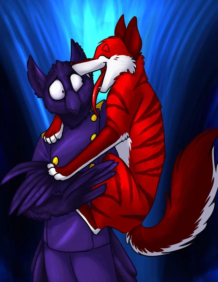 Congratulations, you have been chosen for a lick! — Art by Foxena