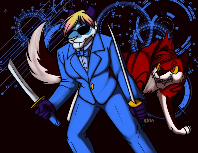 Archy and Bane. — Art by Foxena