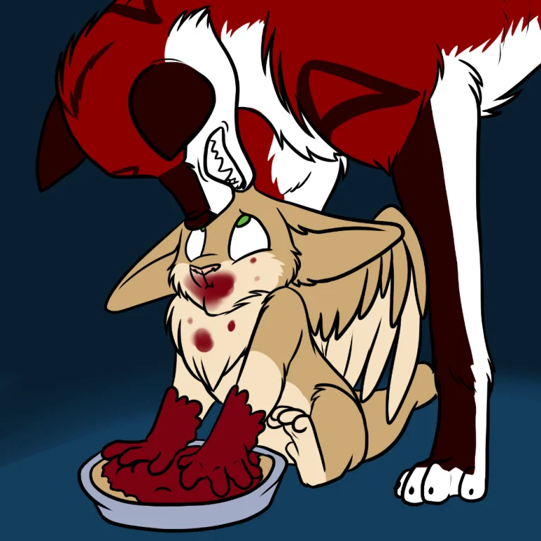 Bane catches a chimenticorgi with their hands in the pie. — Art by Foxena