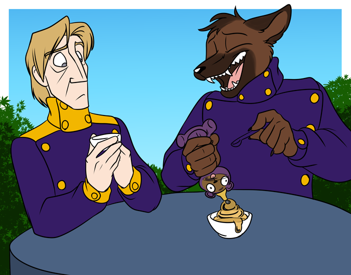 Honey tea. — Art by Foxena