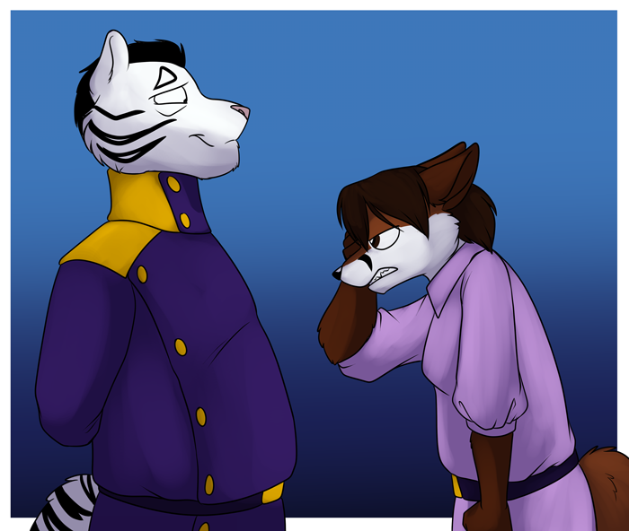 "Not again..." — Art by Foxena