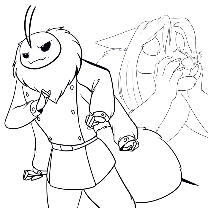 Inktober 2018 - Never a good idea to make the bee angry, — Art by Foxena