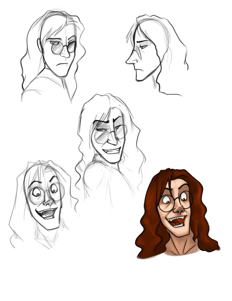 Expression sheet for Nephrite. — Art by Foxena
