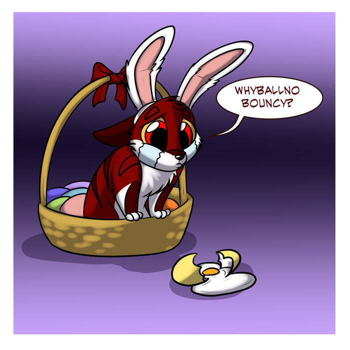 Bane has broken the Easter ball. — Art by Foxena
