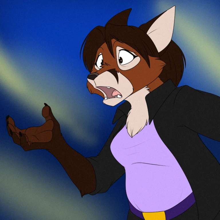 Overlord Fox done in the Don Bluth style. — Art by Foxena