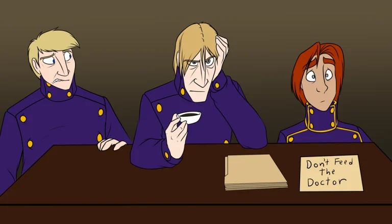 The Darnathi defectors hosting boot camp for the new minions. — Art by Foxena