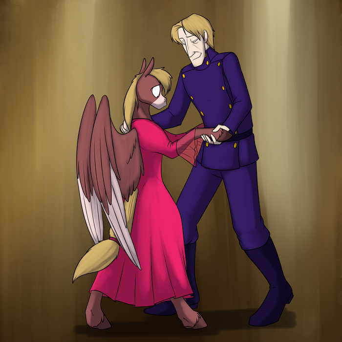Father and daughter dance. — Art by Foxena