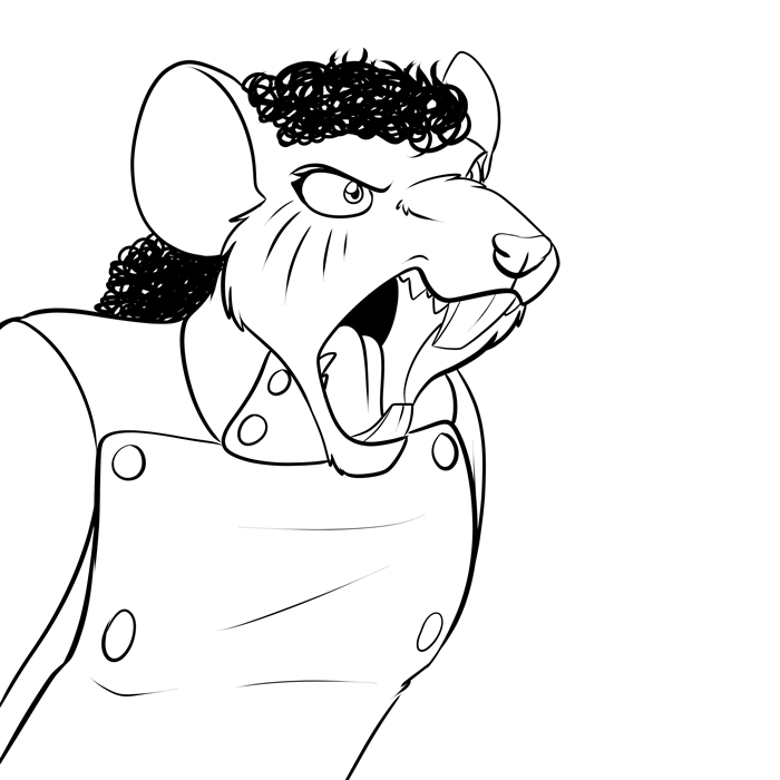 Inktober 2017 - Chiria screaming. — Art by Foxena