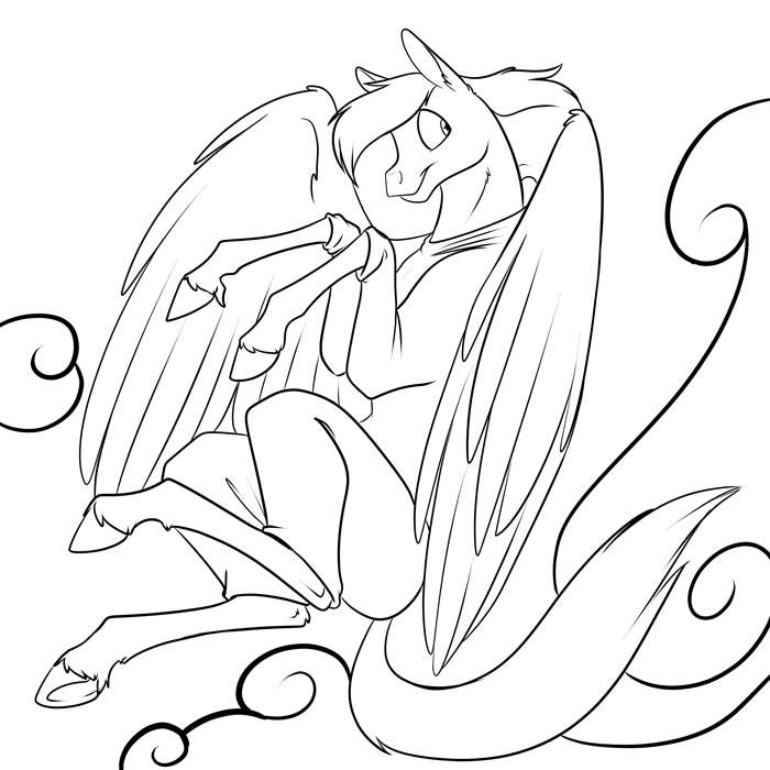 Inktober 2017 - Rain riding the wind. — Art by Foxena