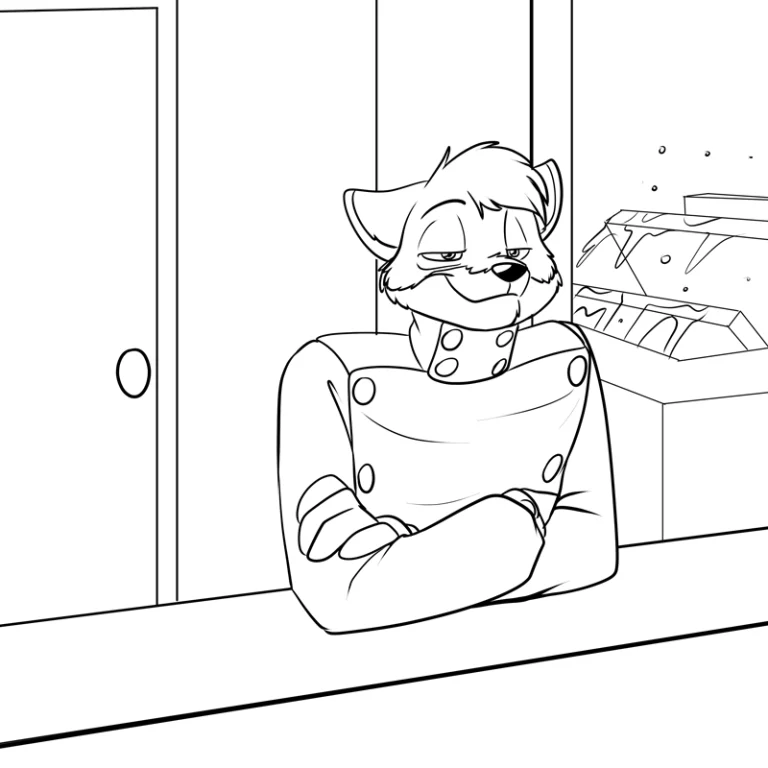 Inktober 2017 - General Bolton enjoying another day on the job. — Art by Foxena