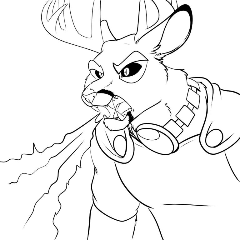 Inktober 2018 - Leader of the Torn clan — Art by Foxena