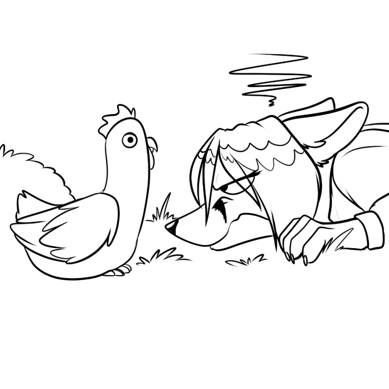 Inktober 2018 - "You win this time, chicken." — Art by Foxena
