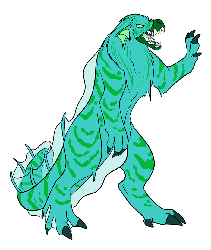 A manticore from Alvarni. — Art by Foxena