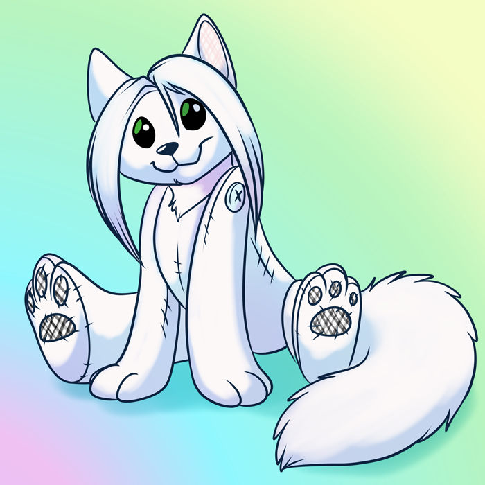 Artemis turned into a marketable plushie. — Art by Foxena