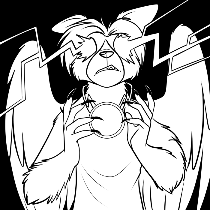 Inktober 2019 - Keeper of the storm gem. — Art by Foxena