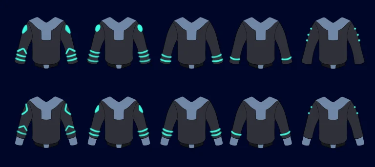 Darnathi uniform reference. — Art by Foxena