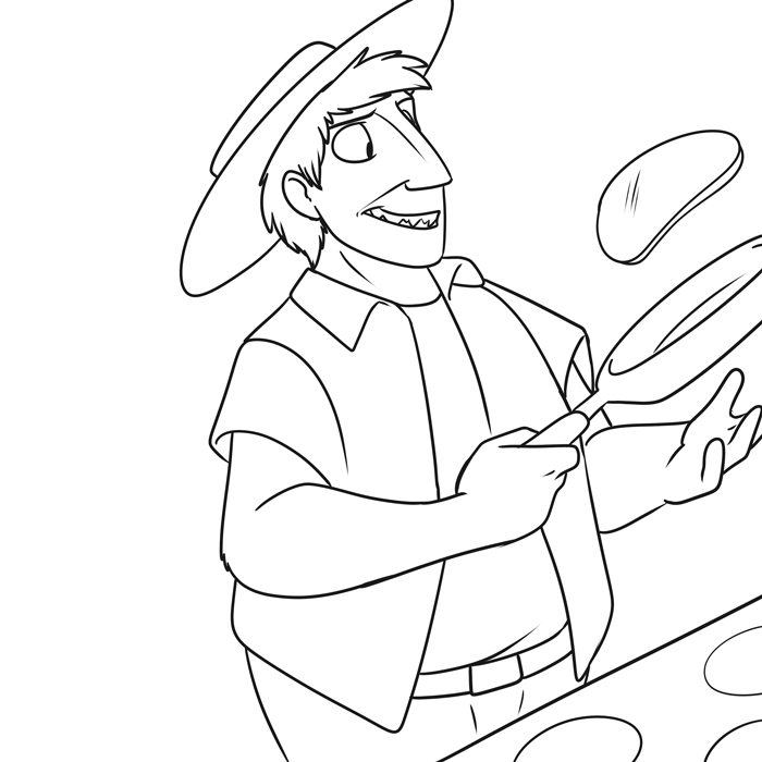 Inktober 2020 - Cobalt participating in his favorite pasttime. — Art by Foxena