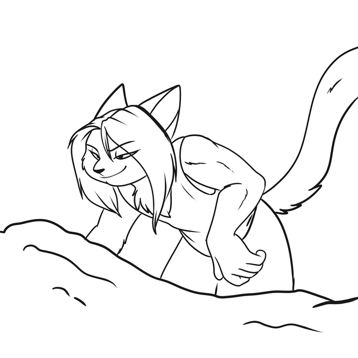 Inktober 2020 - Artemis digging. — Art by Foxena