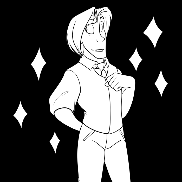 Inktober 2020 - Silver dressed up all fancy. — Art by Foxena