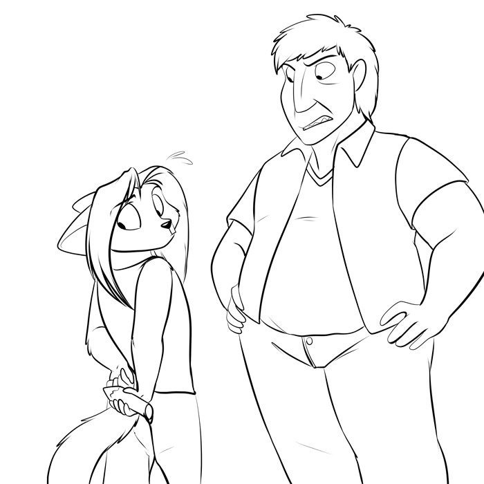 Inktober 2020 - "So you're the one who set off the trap." — Art by Foxena