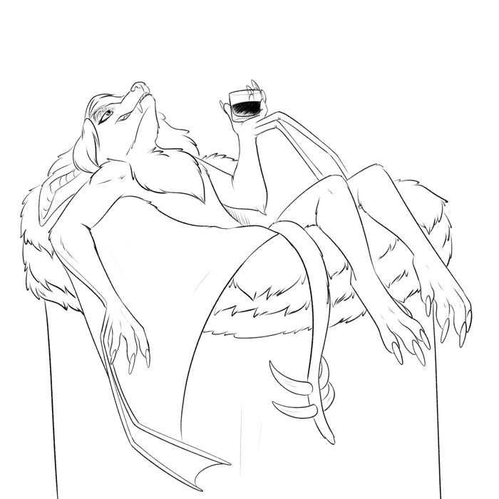Inktober 2022 - Peacekeeper appreciating a well-crafted nest. — Art by Foxena