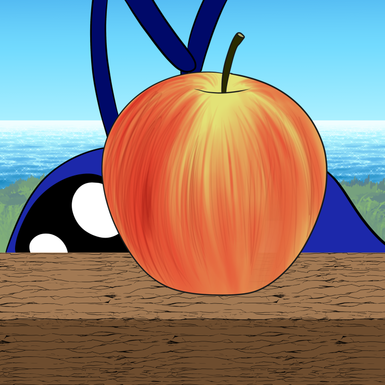 Rain's Instagram: Apple appraisel with Apollo. — Art by Foxena